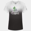 Women's V-Neck Ombre T-Shirt Thumbnail